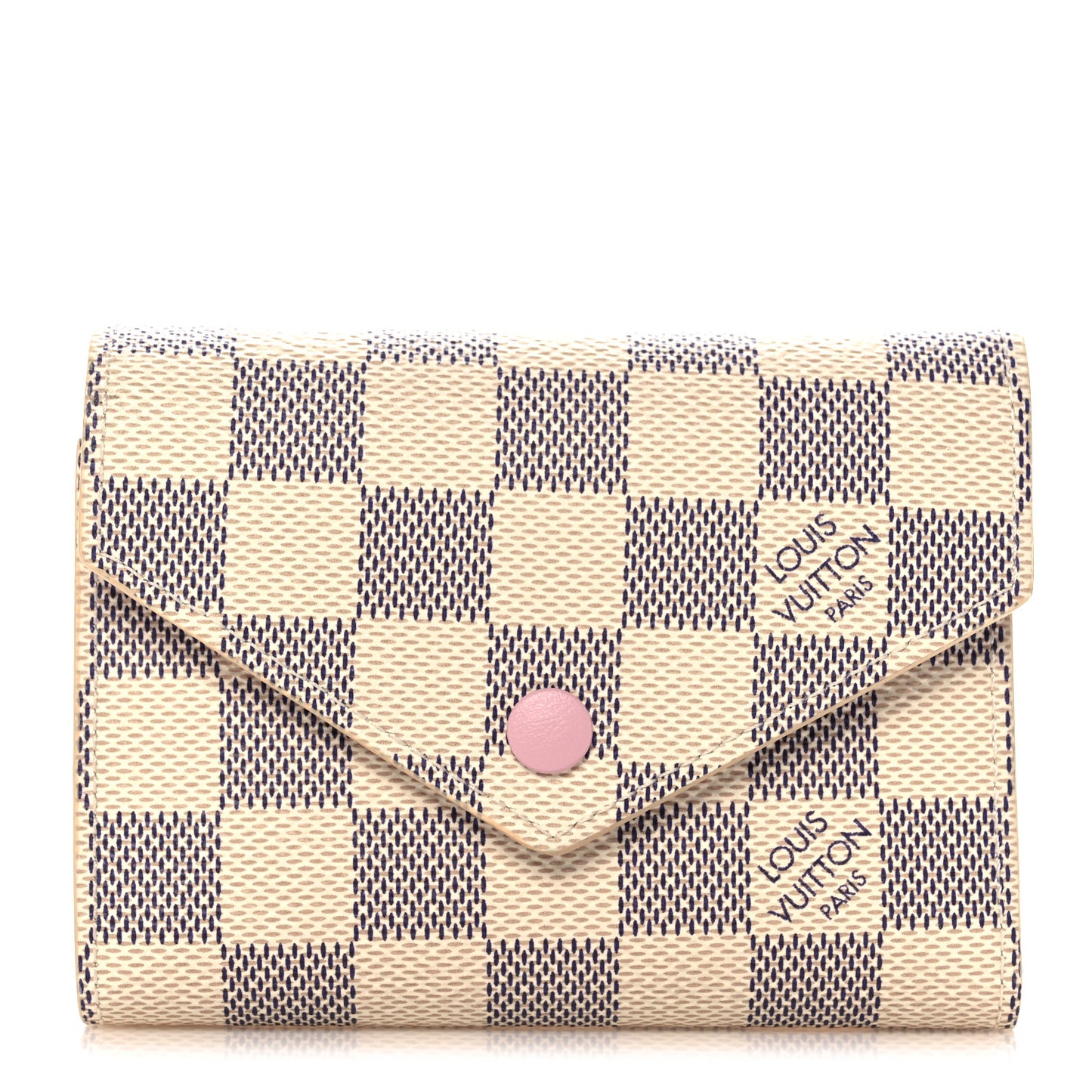 Damier Azur Victorine Wallet Rose Ballerine