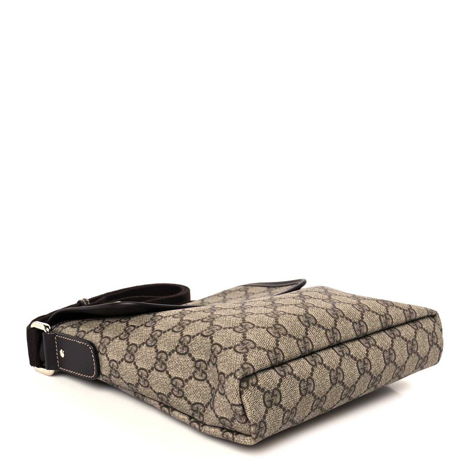 Gucci GG Plus Monogram Small Flap Messenger Bag Beige Dark Brown 4 of 11