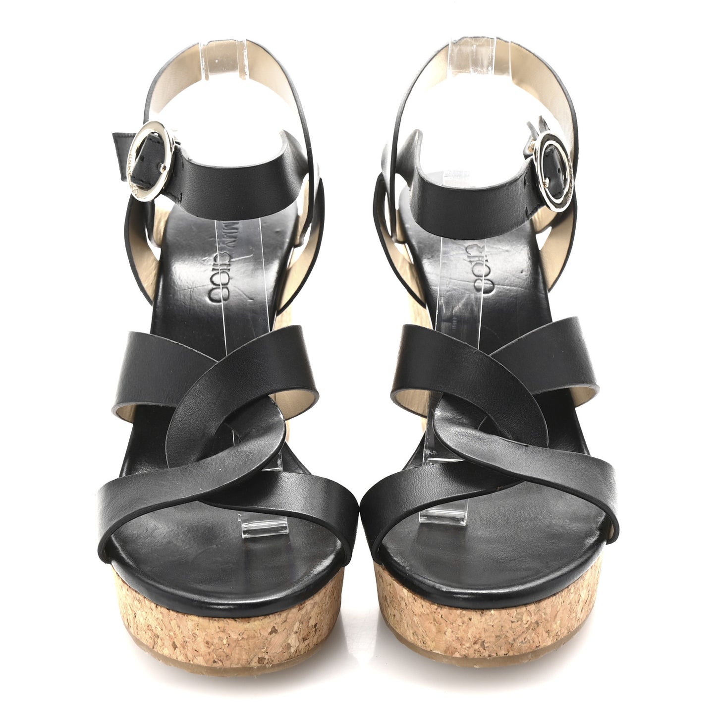 Vachetta Cork Aleili 100 Wedge Sandals 40 Black