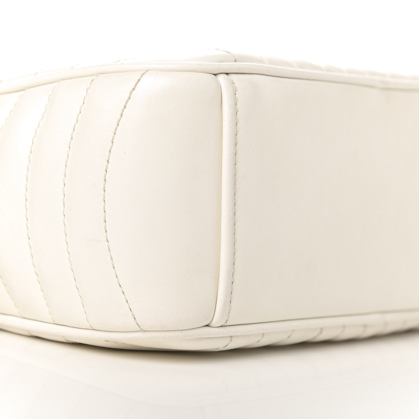 Soft Calfskin Diagramme Crossbody Bag White