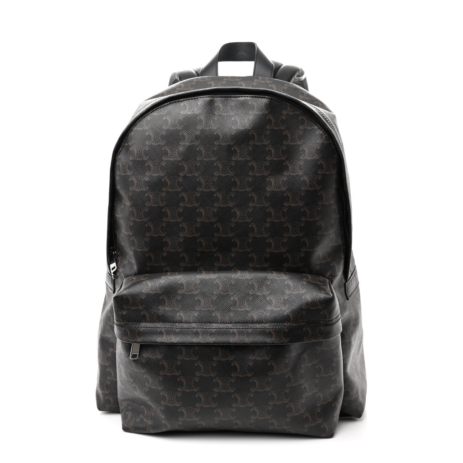 Celine Triomphe Canvas Calfskin Backpack Black 1 of 11