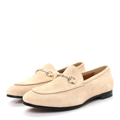 Gucci Suede Horsebit Womens Jordaan Loafers 39 Pink Sand 4 of 10
