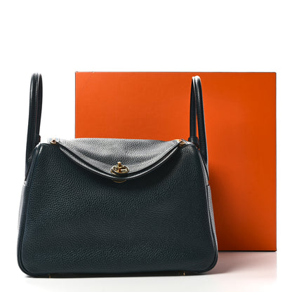 Hermes Taurillon Clemence Lindy 30 Vert Cypress 11 of 11