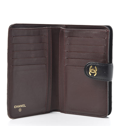 Chanel Lambskin Quilted Zipped Pocket Wallet Black 4 of 9