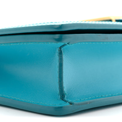 Versace Calfskin Greca Goddess Wallet On Chain Blue 8 of 12