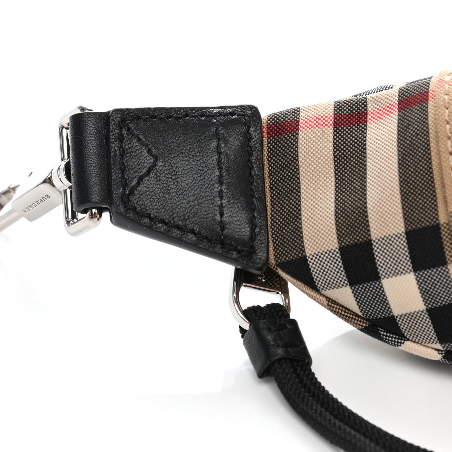 Burberry Cotton Vintage Check Sonny Bum Bag Keychain Charm Archive Beige 9 of 10