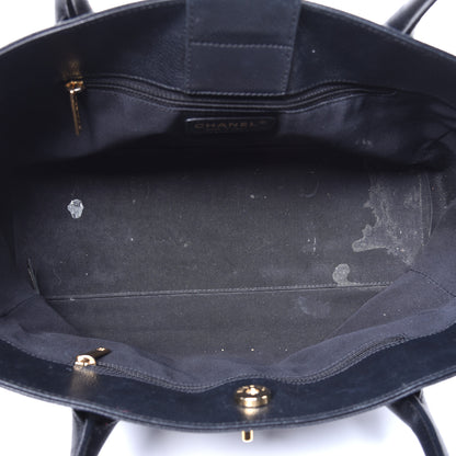Chanel Calfskin Small Cerf Executive Shopper Tote Black 5 of 10