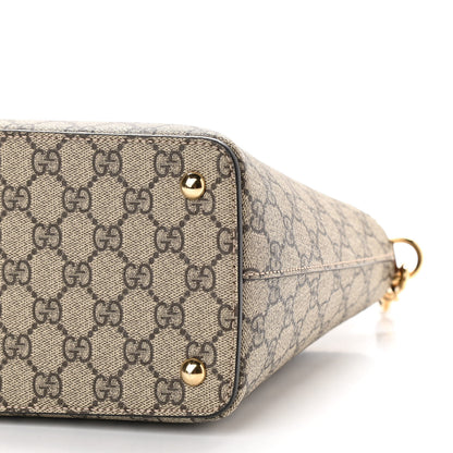 Gucci GG Supreme Monogram Small Zip Top Tote Beige Tuscany 11 of 15