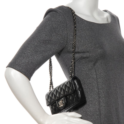 Chanel Lambskin Quilted Mini Flap Black 2 of 7