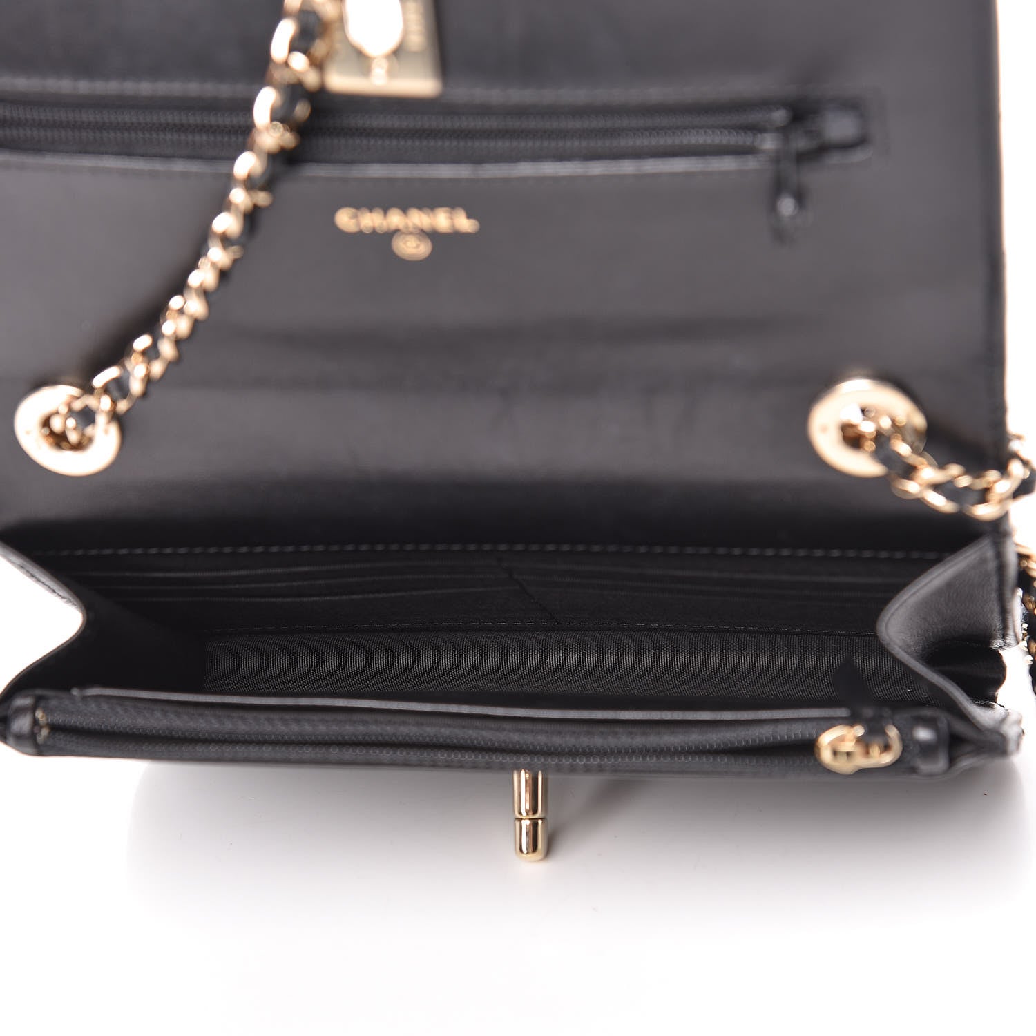 Chanel Lambskin Quilted Trendy CC Wallet On Chain WOC Black 5 of 16