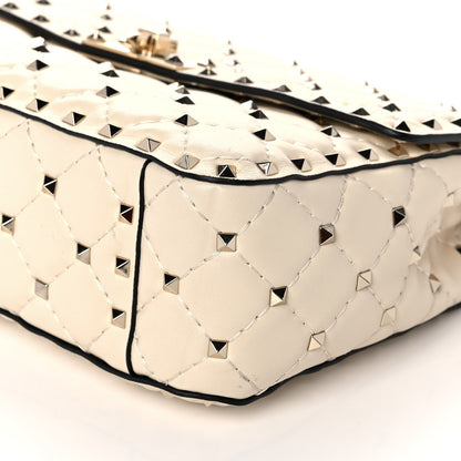 Valentino Garavani Nappa Medium Rockstud Spike Shoulder Bag Light Ivory 9 of 11