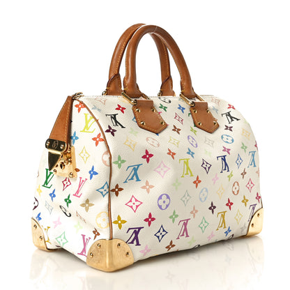 Louis Vuitton Monogram Multicolor Speedy 30 White 3 of 11