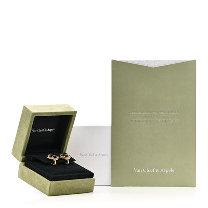 Van Cleef & Arpels VAN CLEEF & ARPELS 18K Yellow Gold Grey Mother of Pearl Vintage Alhambra Earrings 5 of 5