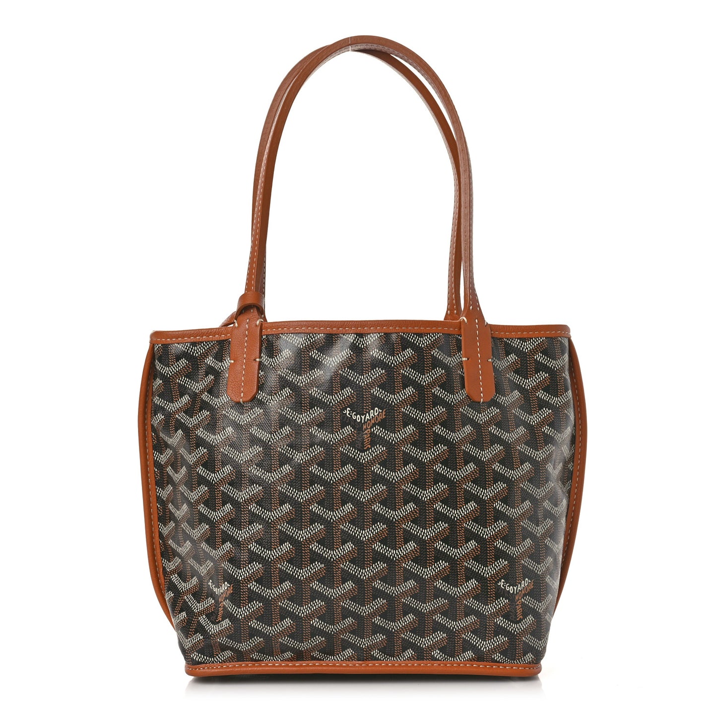 Goyardine Reversible Mini Anjou Black Gold