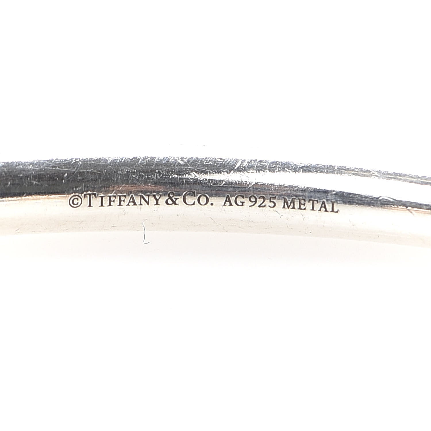 Tiffany Sterling Silver Rubedo Return to Narrow Circle Edge Cuff Bracelet 4 of 6