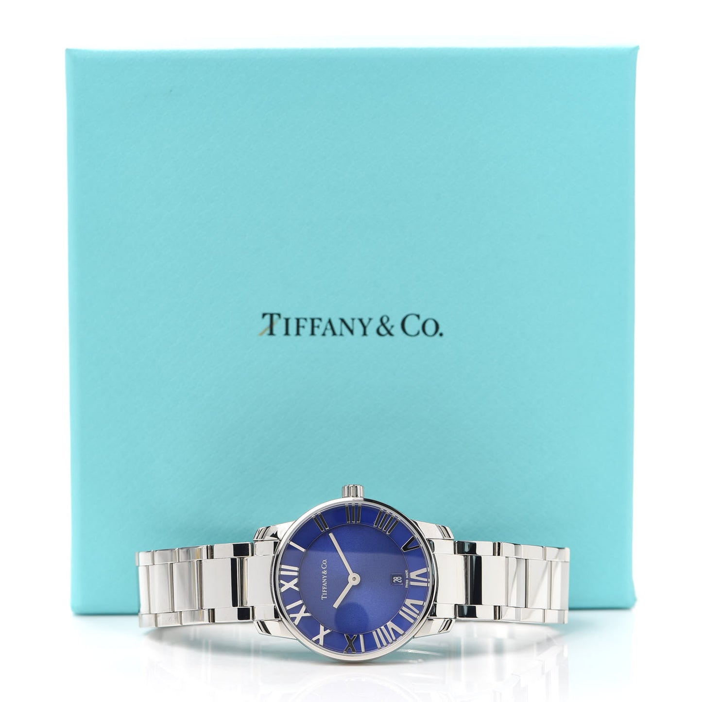 Stainless Steel 29mm Atlas 2-Hand Quartz Watch Blue Azure