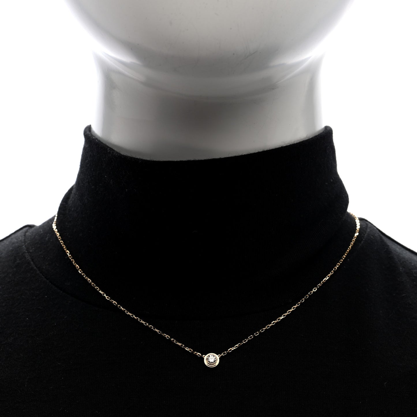 18K Yellow Gold Diamond LM D'Amour Pendant Necklace