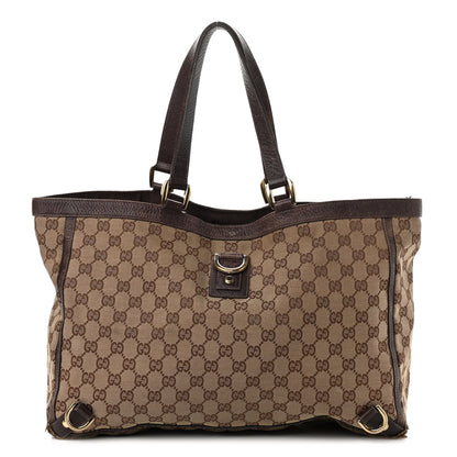 Gucci Monogram Large Abbey Tote Dark Brown 1 of 19