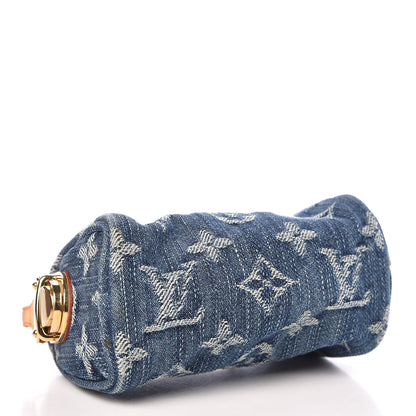 Louis Vuitton Monogram Denim Pochette Speedy PM Key Holder Blue 4 of 8