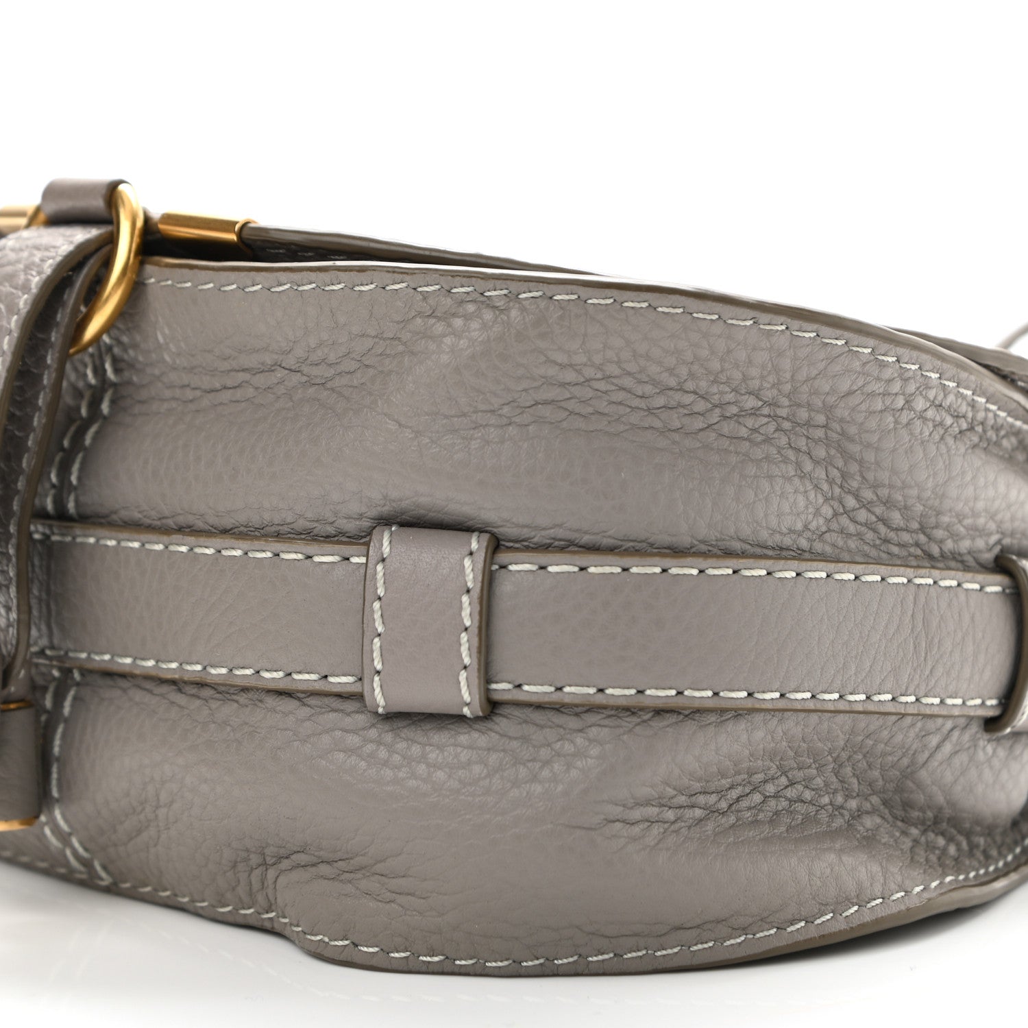 Chloe Calfskin Mini Marcie Round Crossbody Bag Cashmere Grey 9 of 11