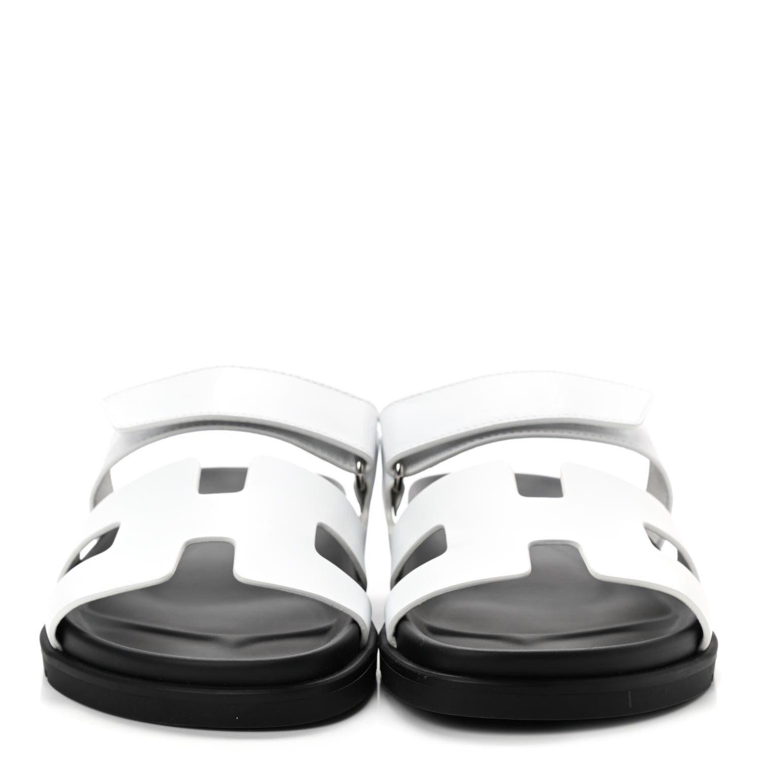Hermes Calfskin Womens Chypre Sandals 38 White 2 of 8
