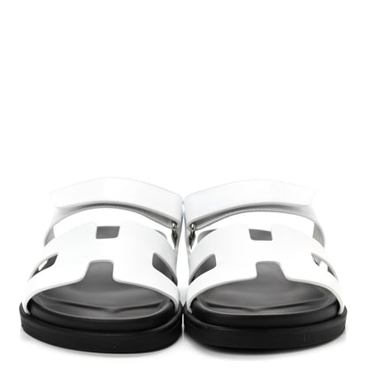 Hermes Calfskin Womens Chypre Sandals 38 White 2 of 8