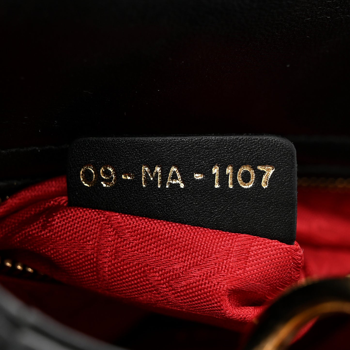 Lambskin Cannage Small Lucky Badges My Lady Dior Black