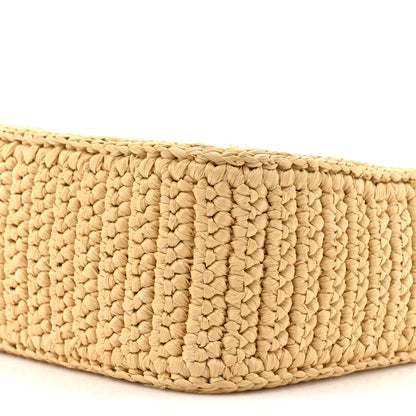 Prada Yarn Raffia Effect Crochet Mini Re-Edition 2000 Shoulder Bag Naturale 8 of 10