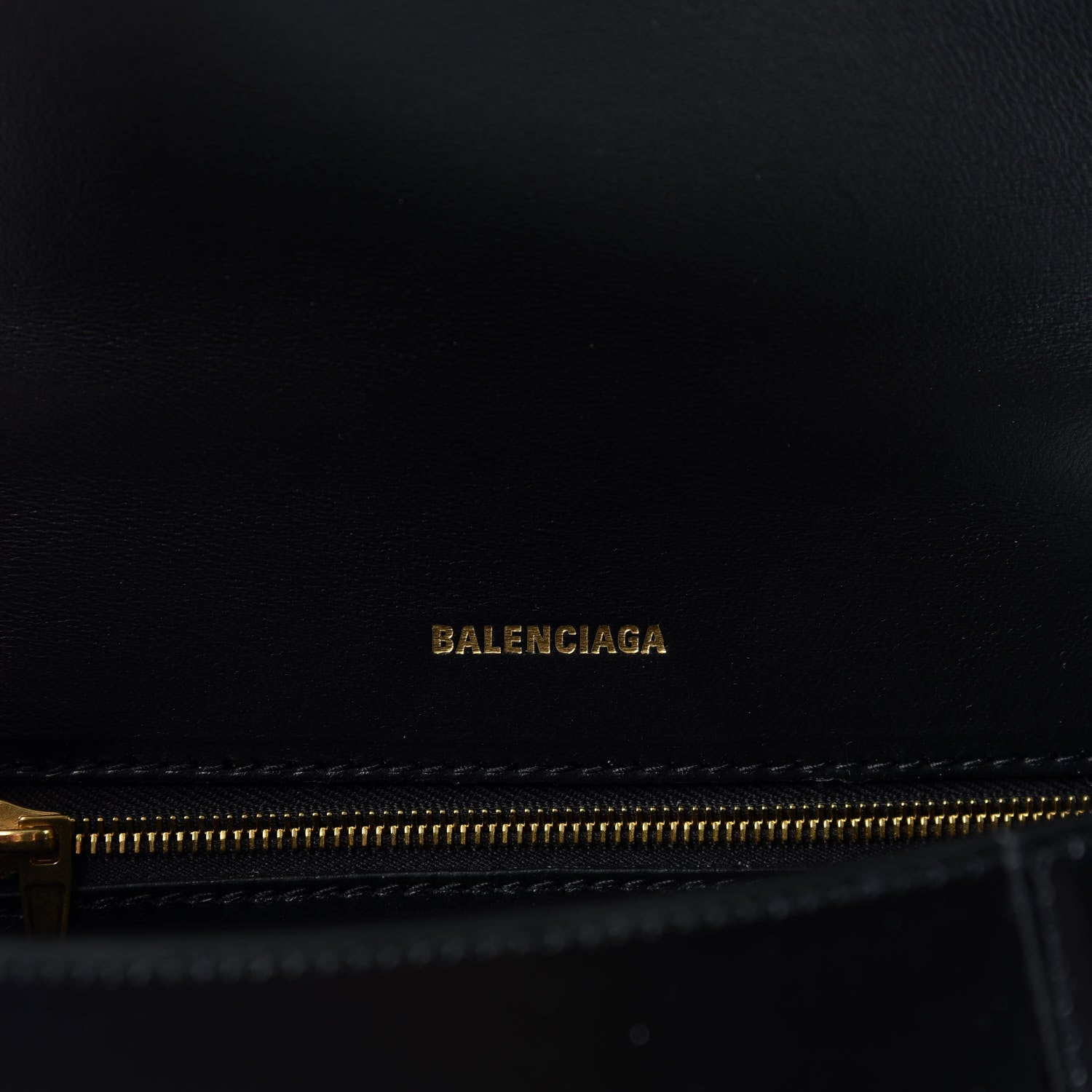 Balenciaga Shiny Box Calfskin Small Hourglass Top Handle Bag Black 6 of 9