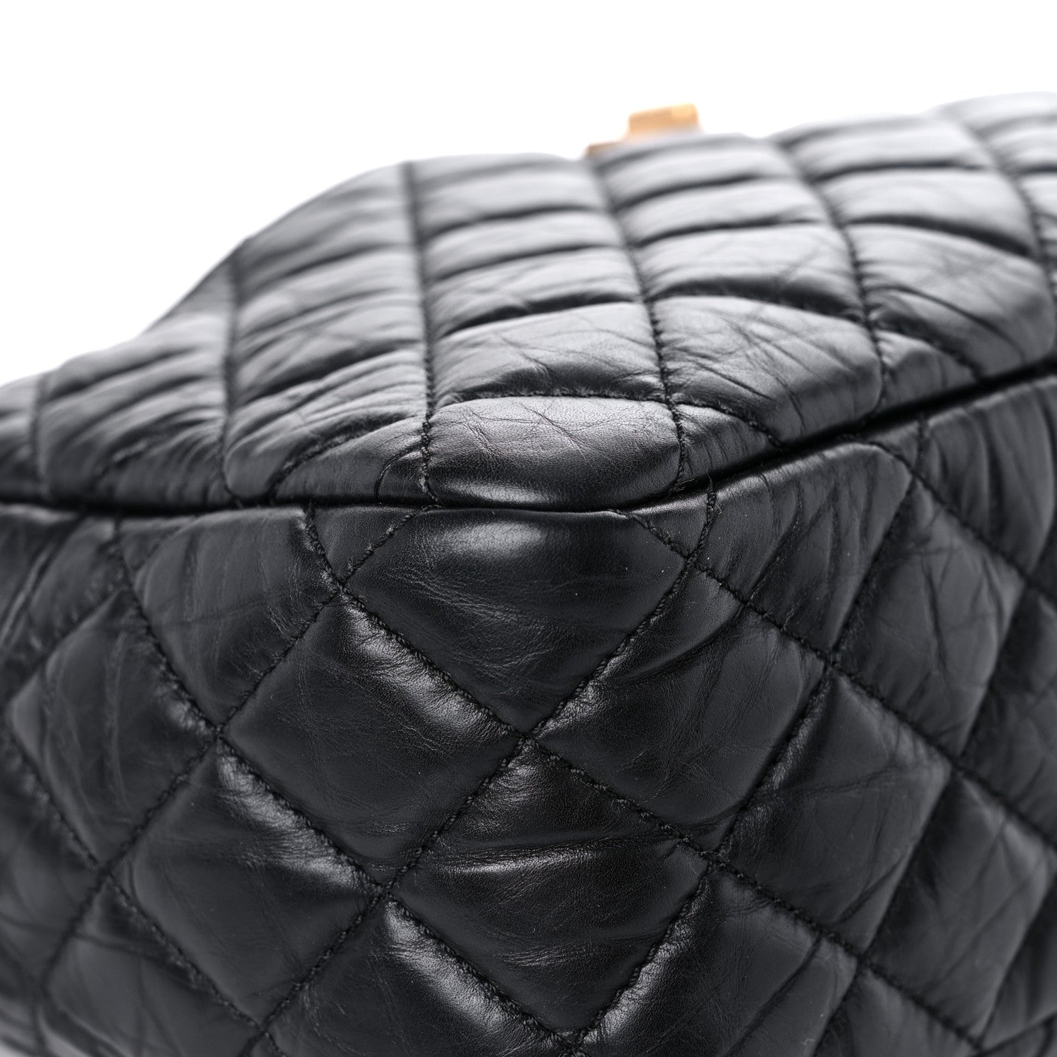 Chanel Aged Calfskin Quilted Medium Reissue Camera Case Black 8 of 16