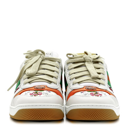 Gucci Sepang Flora Faded Canvas Web Womens Screener Sneakers 38.5 White 3 of 10