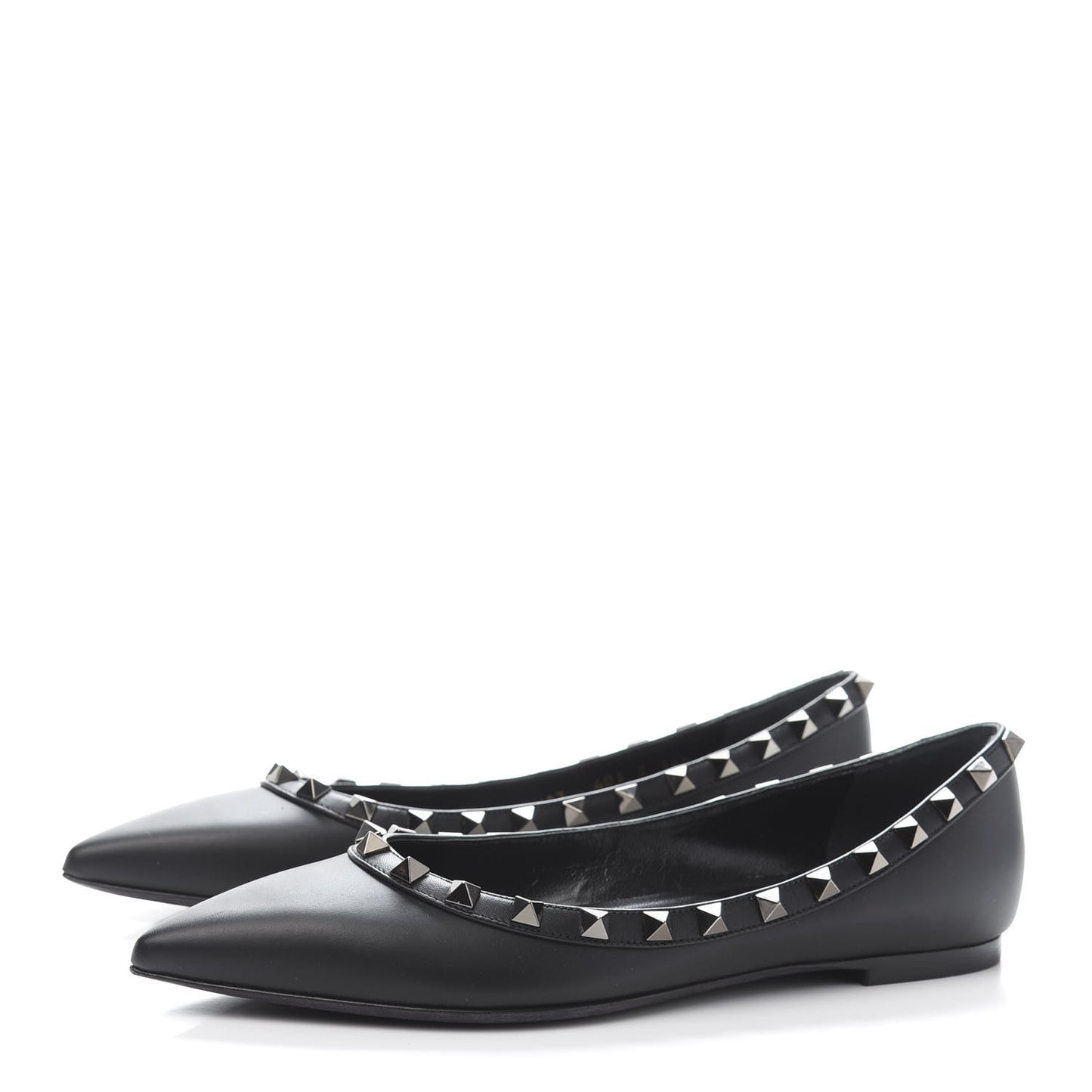 Nappa Rockstud Ballerina Flats 36.5 Black