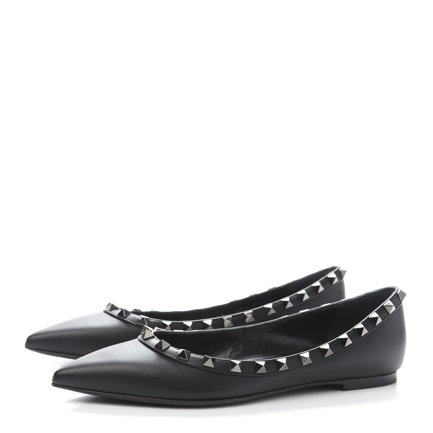 Valentino Garavani Nappa Rockstud Ballerina Flats 36.5 Black 3 of 9