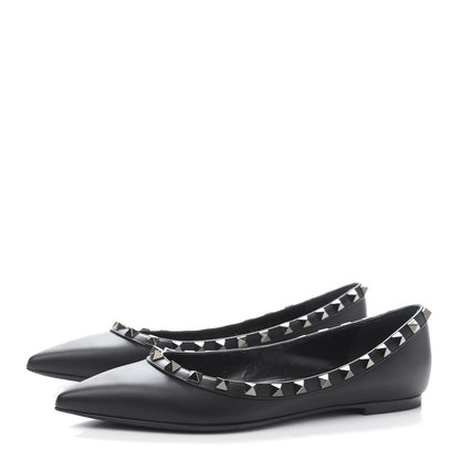 Valentino Garavani Nappa Rockstud Ballerina Flats 36.5 Black 3 of 9