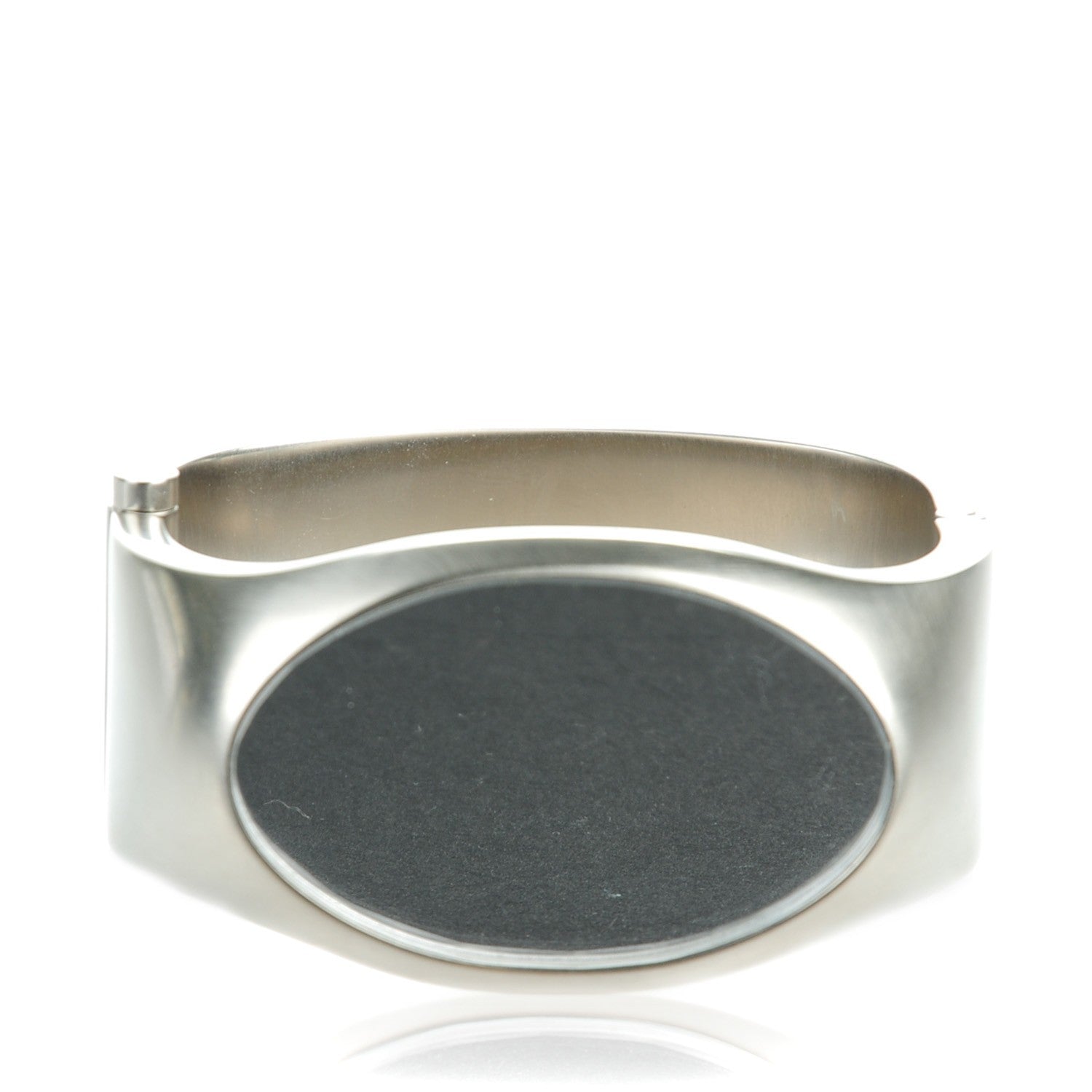 Chanel Metal CC Mirror Cuff Silver 1 of 6
