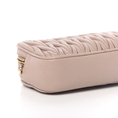 Miu Miu Nappa Matelasse Double Zip Chain Shoulder Bag Cammeo 9 of 14