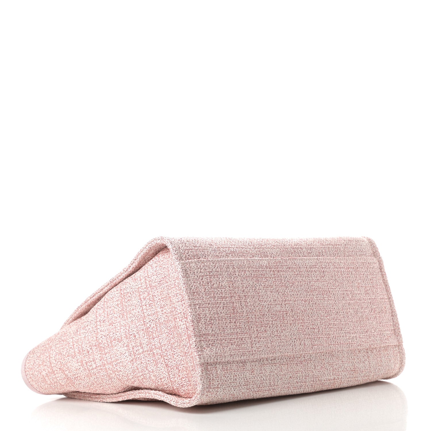 Chanel Straw Lurex Medium Deauville Tote Pink 4 of 11