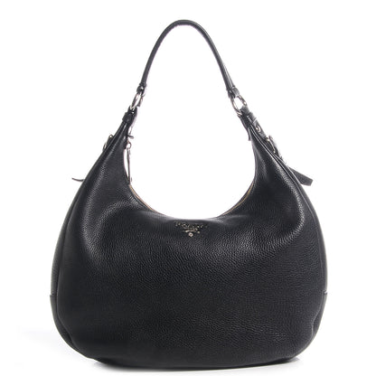 Prada Vitello Daino Hobo Nero Black 1 of 9