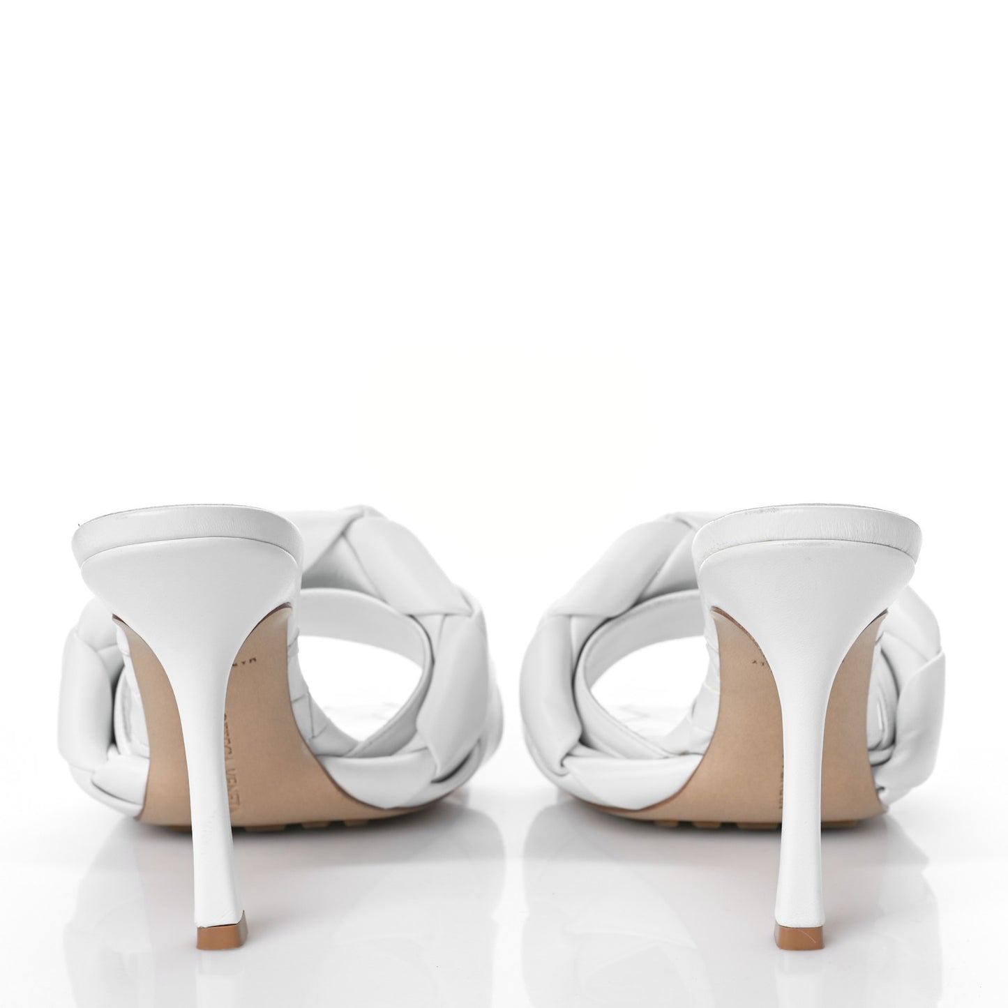 Nappa Maxi Intrecciato Lido Mule Sandals 39 Optic White