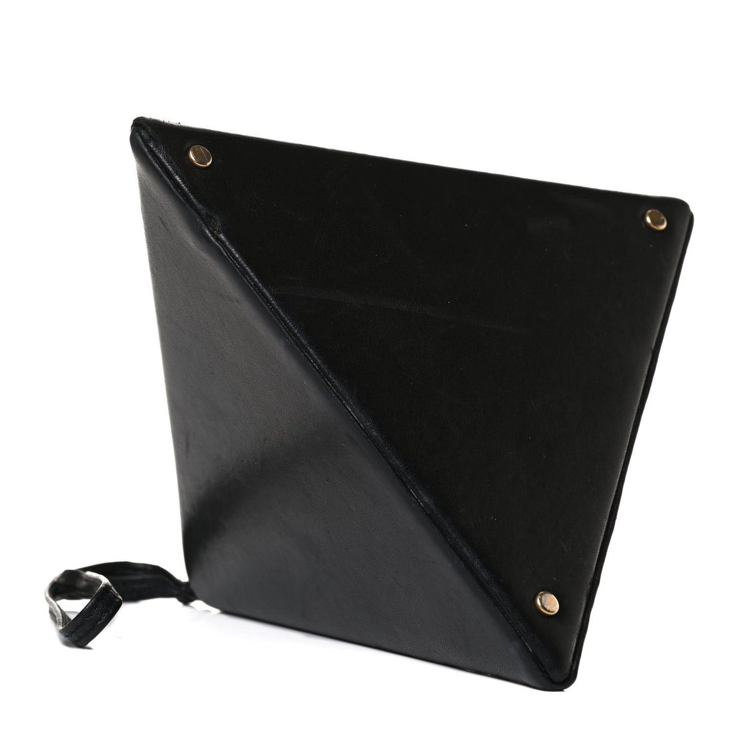 Lambskin Pyramid Clutch Black