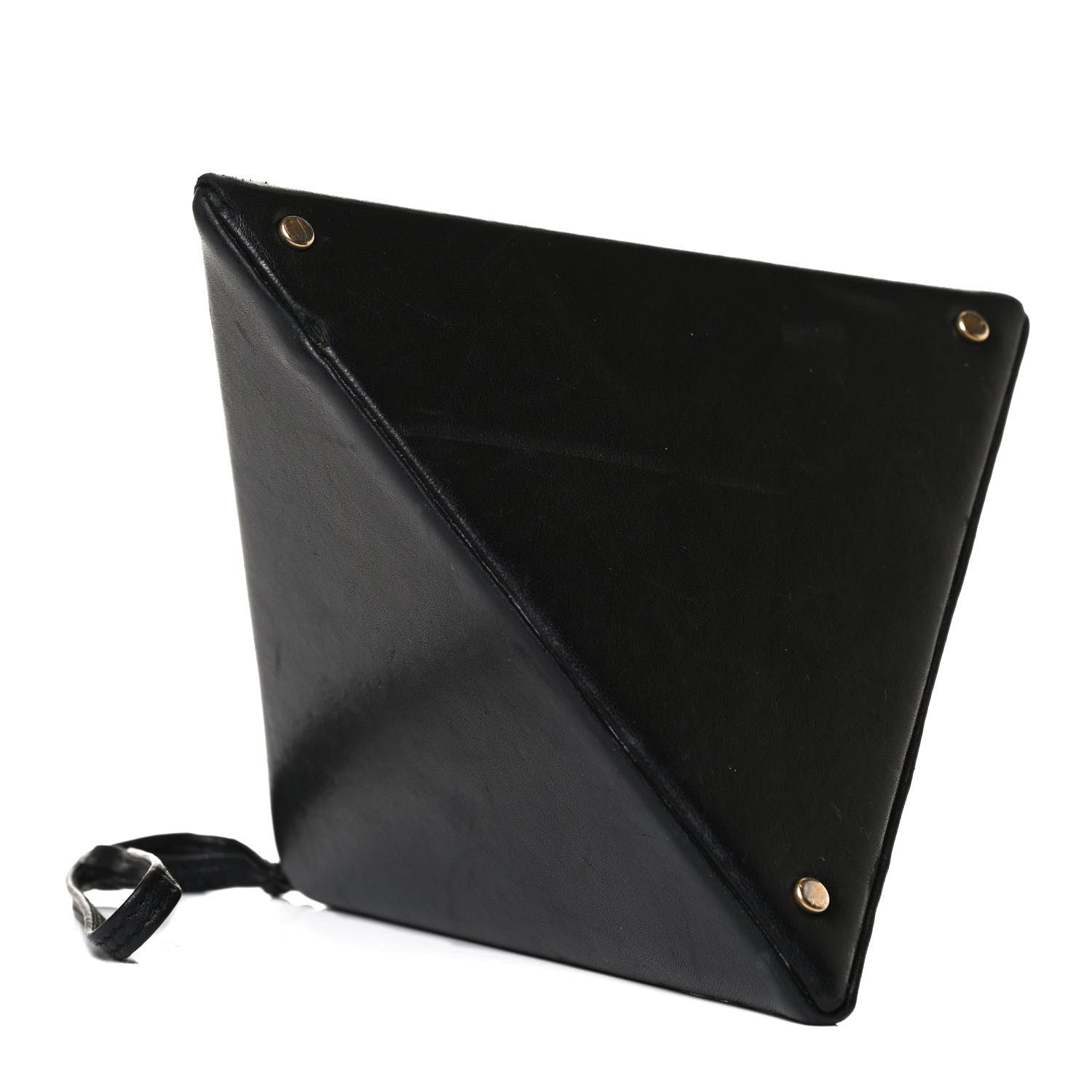 Saint Laurent Lambskin Pyramid Clutch Black 4 of 12