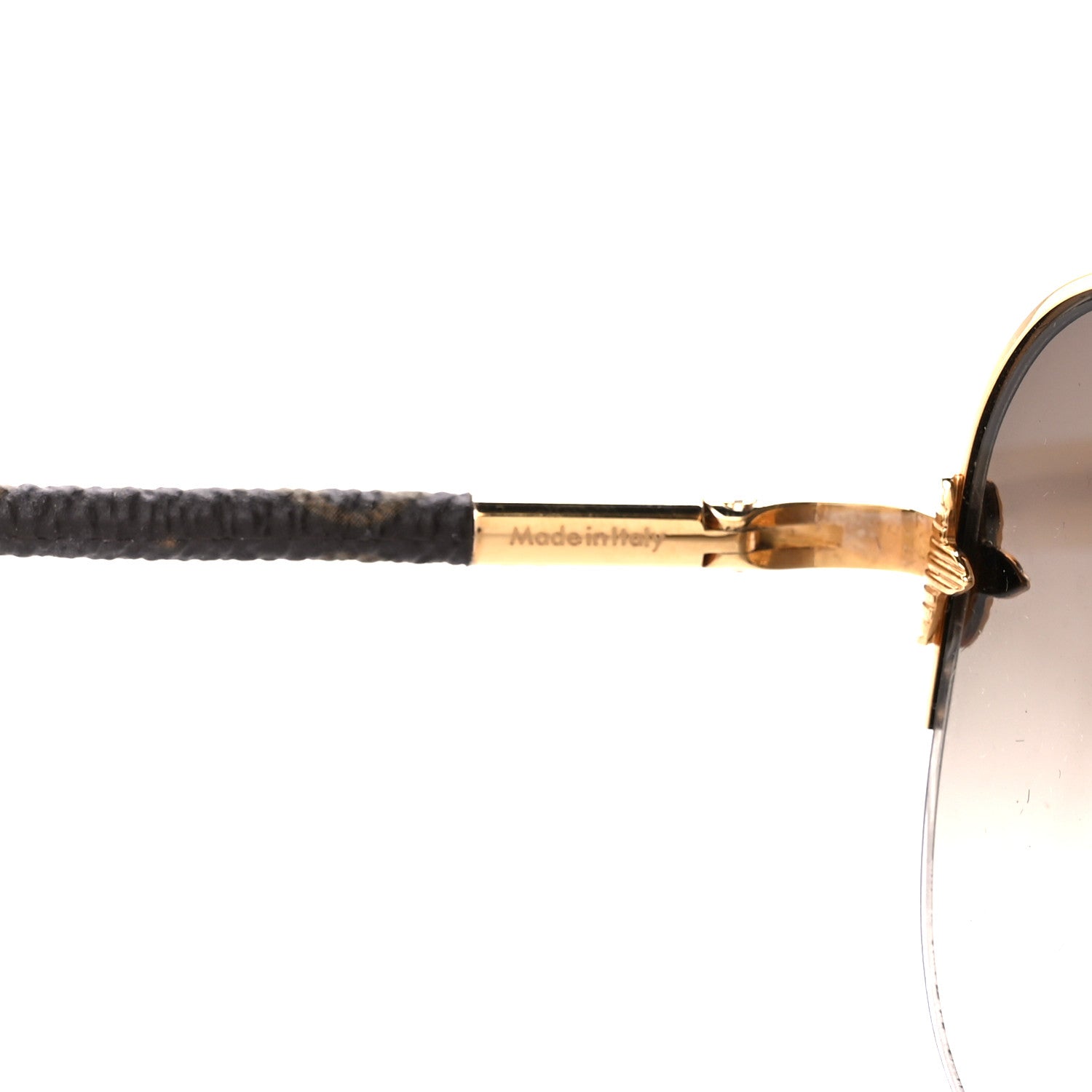 Louis Vuitton Monogram Petite Viola Pilote Aviator Sunglasses Z0571U Brown 5 of 8