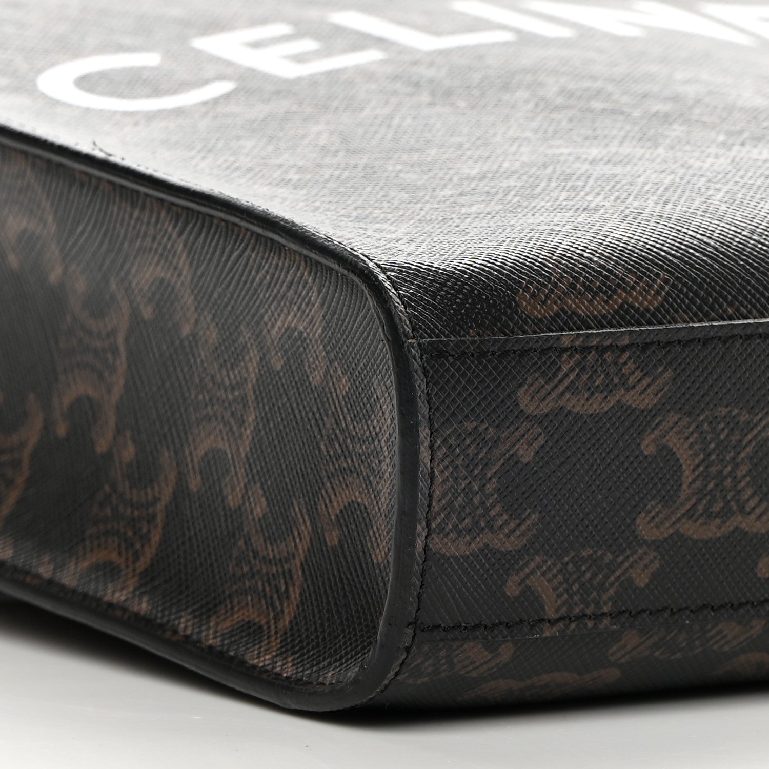 Celine Triomphe Canvas Calfskin Mini Vertical Cabas Tan 7 of 8