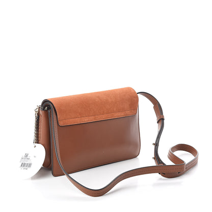 Chloe Suede Calfskin Small Faye Shoulder Bag Tobacco 3 of 9