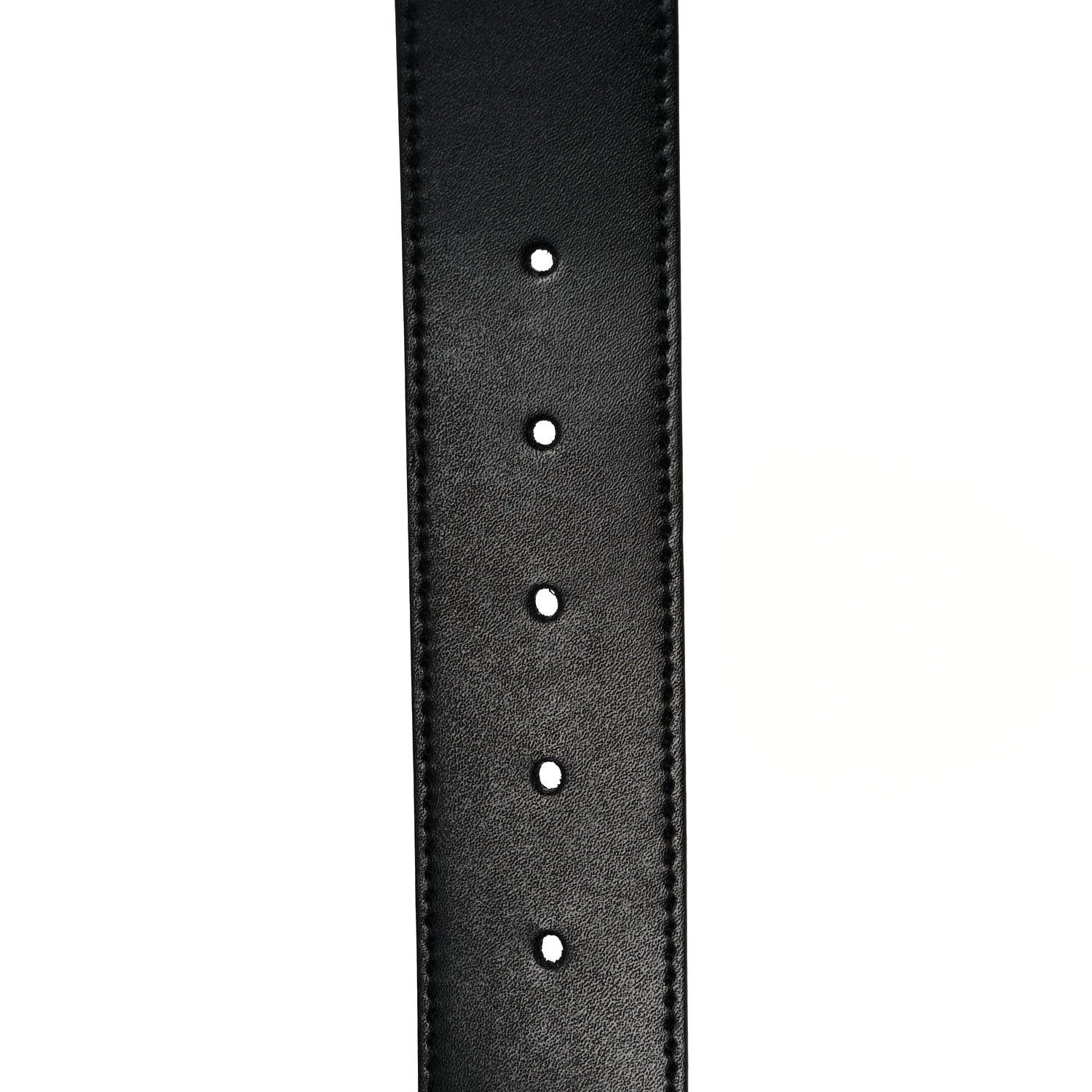 Fendi Vitello Liberty F is Fendi Bi-Color Reversible Belt 100 Black Peonia 3 of 4