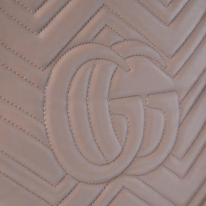 Gucci Calfskin Matelasse Medium GG Marmont Shoulder Tote Bag Porcelain Rose 15 of 15