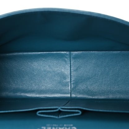 Chanel Lambskin Quilted Jumbo Double Flap Turquoise 5 of 10