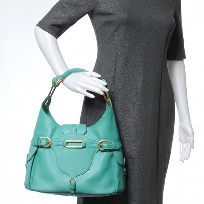 Jimmy Choo Leather Torquay Flap Bag Turquoise 2 of 10