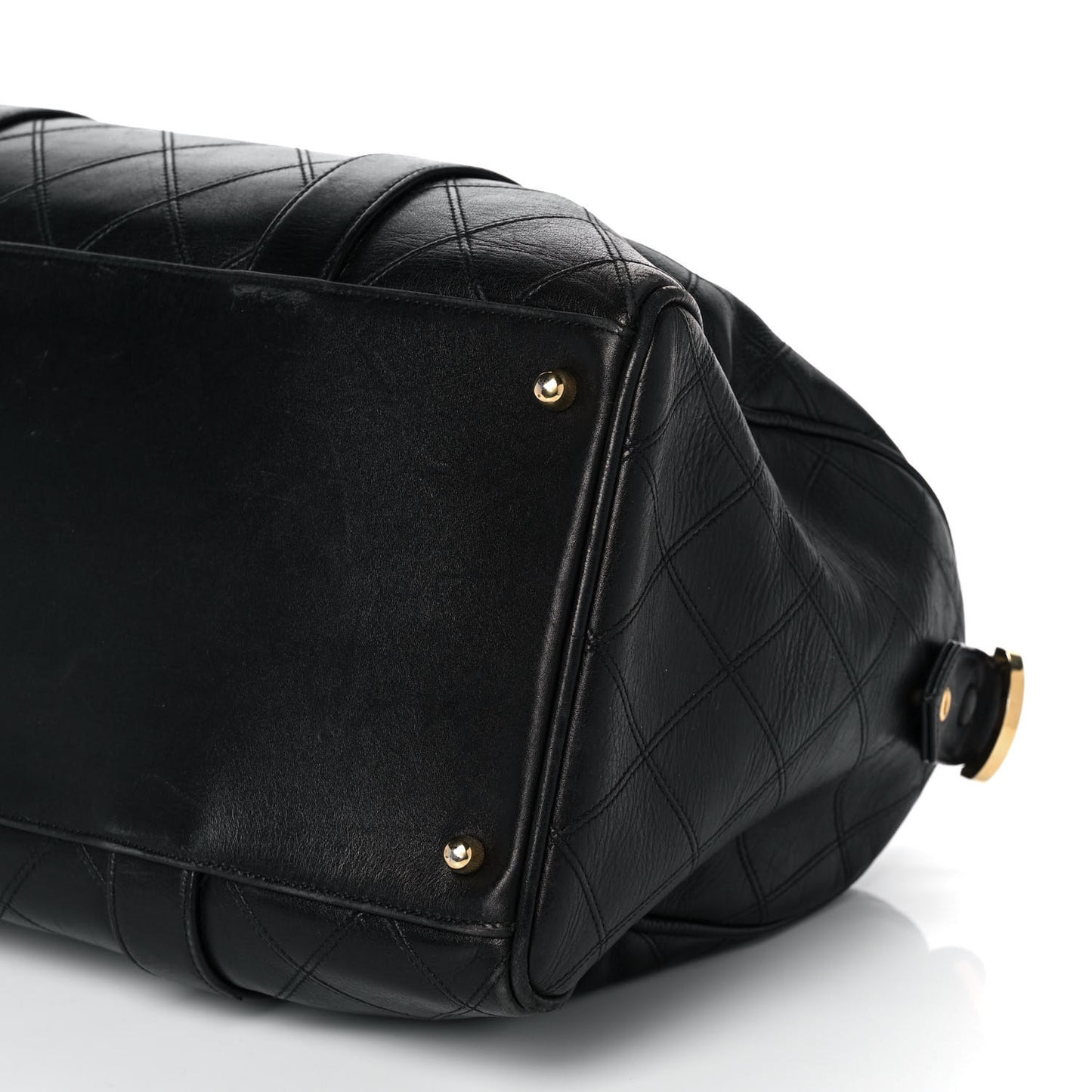 Calfskin Stitched CC Boston Black