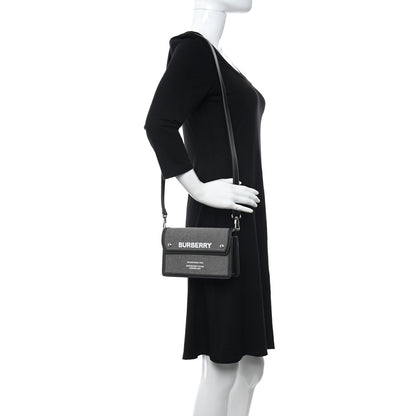 Burberry Cotton Canvas Horseferry Print Crossbody Black 2 of 10